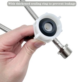 OBQSNS 12 Inches Hose Extension - 7/8 Male to 7/8 Female Ballcock,Connector to Toilet Tank,Stops Leaks & Fits Bidet Sprayer/Tank Adapter,Compatible With TOTO Series Washlet
