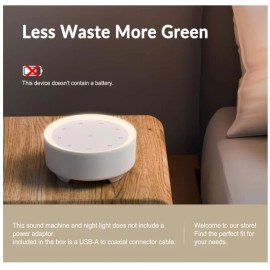 Kipcush Sound Machine & Night Light for Adults, Baby, Kids. White Noise Machi...