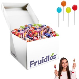 Fruidles Mini Charms Pops Lollipops Suckers, Assorted Flavors, Kosher Certified Dairy, Individually Wrapped, Resealable Bag (5 Pounds (Bulk))