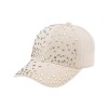 Full Diamond studded Women's Summer Hat Small Casual Rhinestone Natural