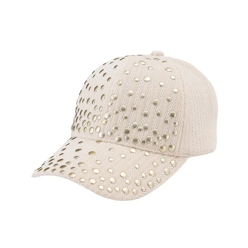 Full Diamond studded Women's Summer Hat Small Casual Rhinestone Natural