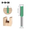 MACHSWON Straight Router Bit 8mm Shank,Double Flute Woodworking Milling Cutter