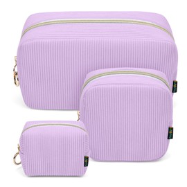 Small Cosmetic Bag Make Up Bag for Handbag Women Ladies Mini Cosmetic Bag Cord Makeup Bag Portable Travel Toiletry Bag for Toiletries with Zip Organiser Birthday (Beige), E-purple, Thickened cord