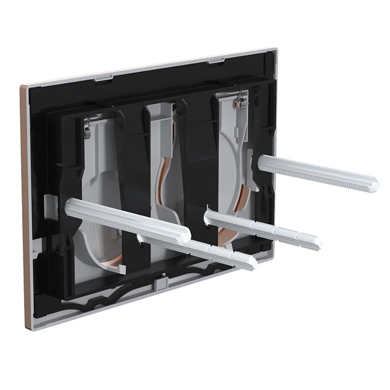 SPARES2GO Premium Flush Plate Kit for Skylo Flush Cistern (Brushed