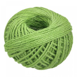 sourcing map 164 Feet 2mm Jute Twine, Jute Rope, Natural Jute Twine String Cords Light Green for DIY Arts Crafts, Gardening, Bundling, Home Decorating