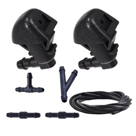 UpAmcarker 76810-TK8-A01 2Pcs Windshield Washer Nozzles Wiper Spray Set w/2 Metres Hose&Connectors Compatible with H-onda Pilot 2009 2010 2011 2012 2013 2014 2015