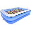 Inflatable Kiddie Swimming Pool,Outdoor Blow Up Rectangular Pool for Kids
