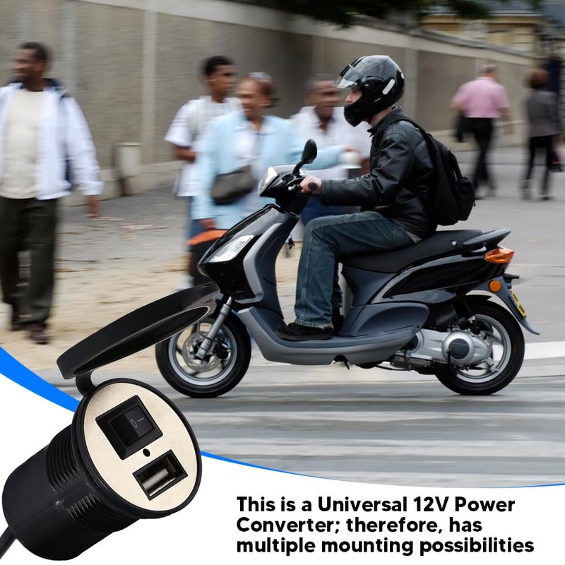 Psytfei 12 V USB Socket Car Charger with Switch Car