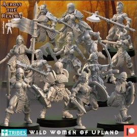 Across the Realm Wild Women of Upland- 1 fig | Across the Realms | RPG Wargaming 3D Printed Mini