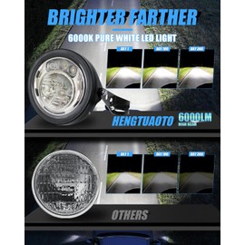HENGTUAUTO 7 inch Round LED Headlights Hi/Low Beam Plug and Play Compatible with Wrangler JK TJ CJ 1997-2017 Rubicon Sahara