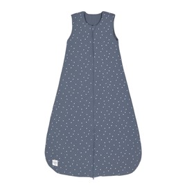 LÄSSIG Baby All-Season Sleeping Bag, Sleeveless, Unisex, Sleeping Bag, Interlock Triangle Blue, Size 50/56, 0-2 Months