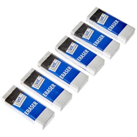 Just Stationery Eraser - White (Pack of 6)