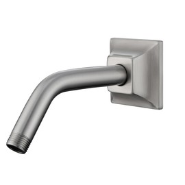 SEABEFORE 6" shower arm Brushed Nickel shower head extension with matching escutcheon, Standard 1/2" Connection