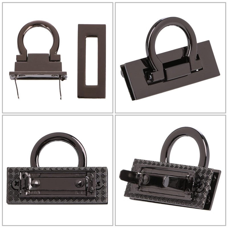 AMJKEJI 3Pcs Bag Clasps and Closures Accessories Metal Lock Clasp