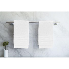 Psanob Luxury 6 Piece Turkish Towel Set, 100% Cotton Water Absorbent Towels for Bathroom, Bath Towel Set - 100% Cotton Bath Towels Towel Set (White)