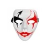 Máscara de Demonio Blanca para Halloween con Detalles Rojos