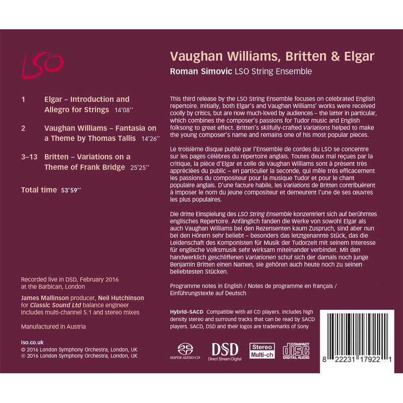 Fantasia on a Theme by Thomas Tallis / Variations /