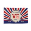 VE Day 2025 Woven Polyester Flag with Eyelets, 3 Sizes