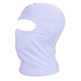 Qiafeiye Balaclavas UV Protection Balaclavas for Men / Women Thin and Breathable Face Mask Multifunctional Full Face Mask for Outdoor Sports Motorcycle Bicycle for Winter Summer, White x1
