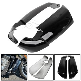 Unbranded Motor Gloss Black Radiator Side Cover Shroud For Harley V-Rod Muscle VRSCF 09-17