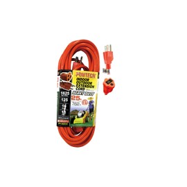 Powtech Heavy Duty Indoor/Outdoor Orange Extension Cord (UL/ETL Certified)
