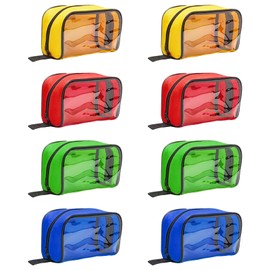 Hyuetrsa 8 Pcs First Aid Pouches,Color Coded First Aid Medical Kit Medical Pouch with Transparent Window,4 Colors Empty First Aid Bag,Portable Medical Bag for Medical Supplies Travel