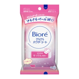 Biore Smooth Powder Sheet, Refreshing Soap Scent, Portable, 10 Pieces, Other Main Unit