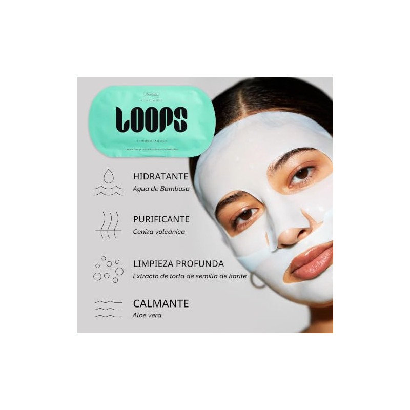 LOOPS CLEAN SLATE - Detoxifying Hydrogel Face Mask - Detoxify,
