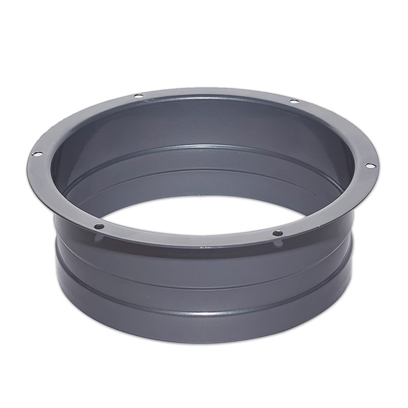 TiCoast Straight Pipe Flange Metal Zinc Plated Duct Connector Flange