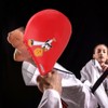 ST0001 PU Leather Red Children Taekwondo Boxing Hand Foot Pad