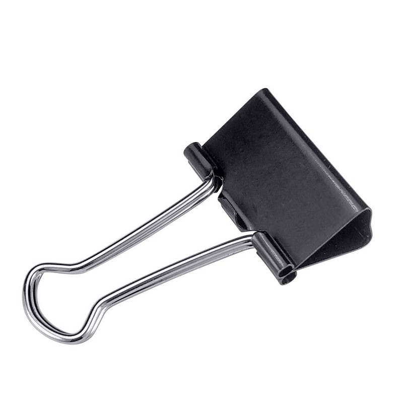lingzaling 25mm Double Clip Black Pack of 20