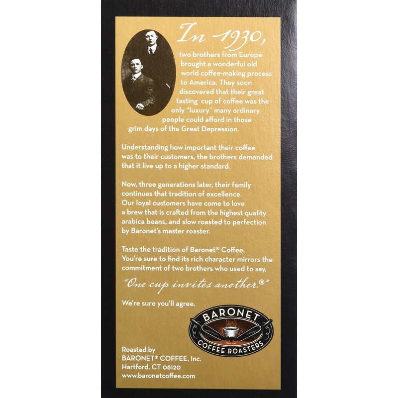 Baronet Coffee Single Espresso Light ESE Pods, 54 Count, 2.0