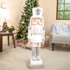 Sunnydaze 3ft Sterling The Silver Nutcracker Christmas Decoration - Polyresin