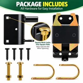 2-Way Farm Gate Latch – Heavy-Duty Lockable Gate Latch with Self-Locking Nut for Livestock Fences, Pastures & Ranch Gates