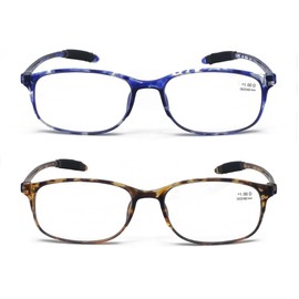 Mcoorn Lesebrille Schildpatt Flexibel Für Damen, Leichte Lesehilfe Biegsam Anti Blau, Dioptrien +1,75