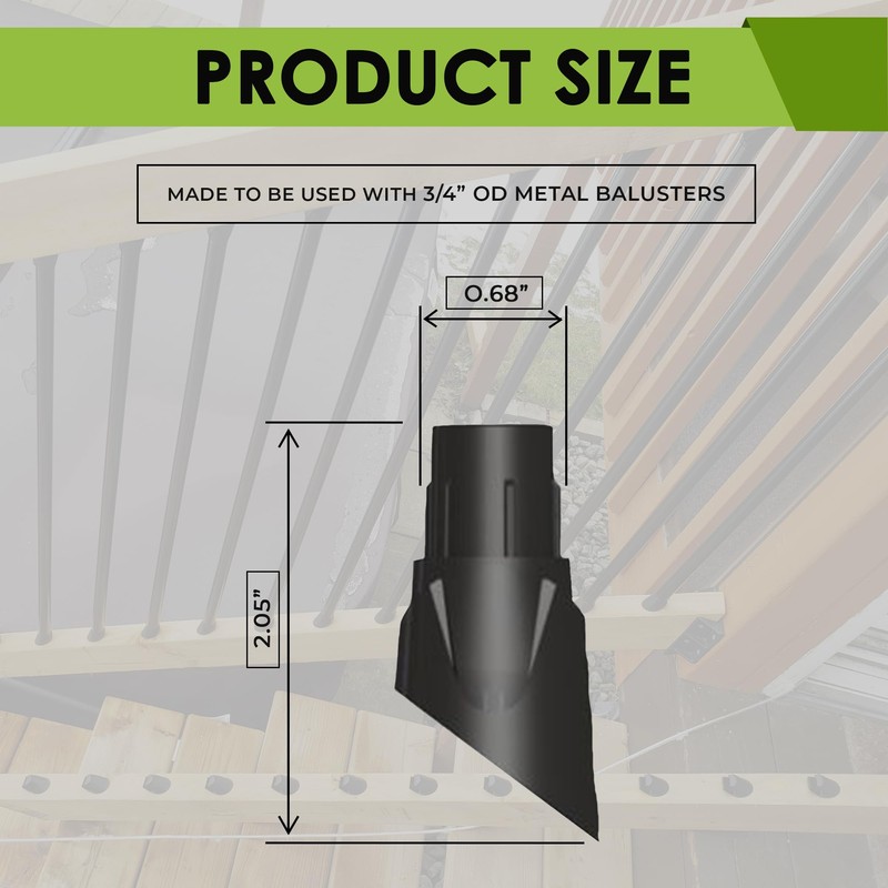 FENCE & DECK RITE Adjustable Angle Baluster Connectors for 3/4"