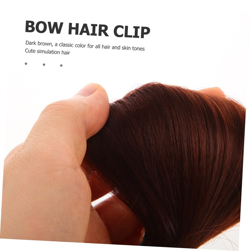 PACKOVE Clip Faux Hair Bun with Bowknot Hairpiece for Women