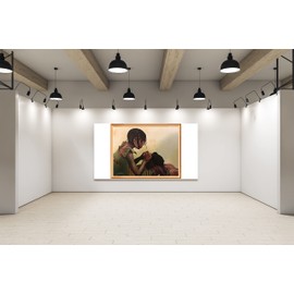 Black Art - African American Art - Personal Touch by Taylor Gurley - 16 x 20 inches - Positive Black Images Wall Decor - Hair Braiding and African American Culture - Black Art Paintings - African