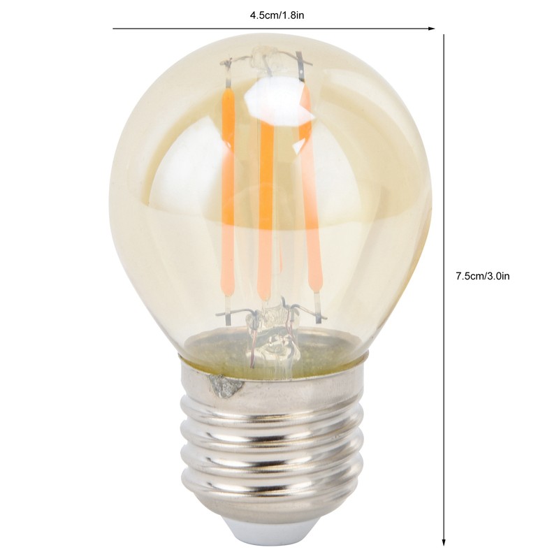 6Pcs Vintage LED Light Bulb Gold Glass Dimmable G45 E27
