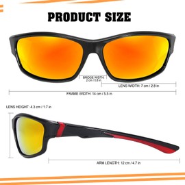 Beipegin 4pcs Sports Polarised Sunglasses Men, UV400 Protection for Running Driving Fishing Cycling, Wrap Around Sunglasses for Adult Outdoor