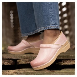 Dansko Women's Professional Pink Milled Burnished Clog 8.5-9 M US