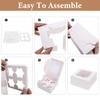 Menmamenma 4 Hole Cupcake Boxes, 20 Pack, White Cupcake Boxes