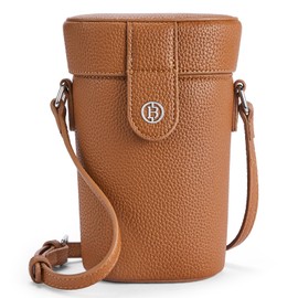 BOSTANTEN Mini Bucket Crossbody Bags for Women Vegan Leather Small Shoulder Bag with Adjustable Strap Brown