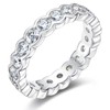 Bo.Dream Eternity Rings, 3mm Round Cut Bezel setting Cubic Zirconia