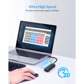 ORICO 20Gbps M.2 NVME SSD Enclosure Adapter USB3.2 Gen2 X2 Type-C to NVME PCI-E M-Key Solid State Drive External Case for SSD Size 2230/2242/2260/2280, up to 4TB-M2PVC3