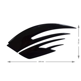 BIKE-label Tank Pad Side Tank Black Compatible with Honda 810002