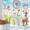 AhfuLife He is Risen Easter Window Stickers, 9 Sheets Reusable