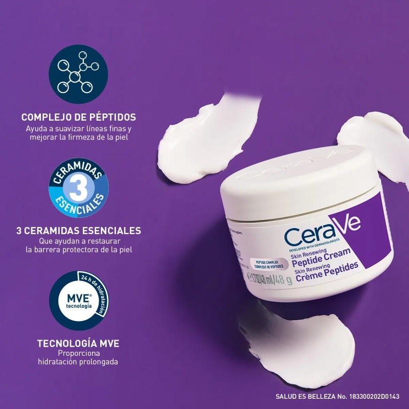 Cerave Skin Renewing - Crema De Noche Con Péptidos 48g