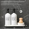 MOMEEMO White Soap Dispenser Set Comes with Stainless Steel Pumps,