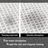 ZALL Waffle Bath Mat White Super Absorbent Non Slip Bathroom